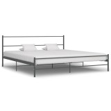 vidaXL Cadru de pat, gri, 180 x 200 cm, metal