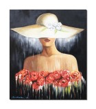 Cumpara ieftin Tablou tanara pictat manual, Eleganta, 60x50cm ulei pe panza, Mircea Iordache