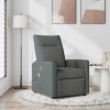 VidaXL Fotoliu de masaj rabatabil, gri &icirc;nchis, material textil