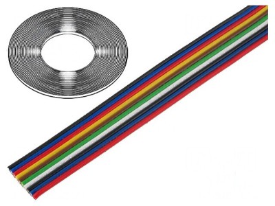 Cablu bandă TLWY 10x0,35mm&amp;sup2; litat Cu neecranat PVC foto