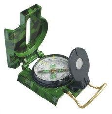 Busola Lensatica, Zamo&reg;, Militara, de Precizie, cu Lupa si Rigla, Diametru 45mm, Camuflaj Verde