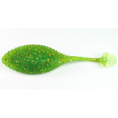 Grub Hide Up Stagger Wide 3.3&amp;quot;, 111 Chart Green Gold Flake, 8.4cm, 5buc/pac foto
