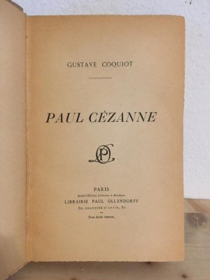 Gustave Coquiot - Paul Cezanne foto