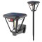Lampa solara led, flippy, tip felinar, pentru perete/sol, 10.8 x 12.3 x 46 cm, 3 moduri, lumina calda, din abs si pp, negru