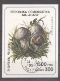 Madagascar 1990 Mushrooms, imperf. sheet, used M.048, Nestampilat