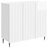 vidaXL Bufet Alb foarte lucios 89 x 34,5 x 82 cm Lemn prelucrat 894419