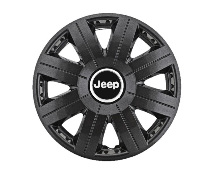 Set 4 capace roti Cosmos Negru R15, pentru gama auto Jeep