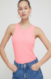 Tommy Jeans top femei, culoarea roz DW0DW17382