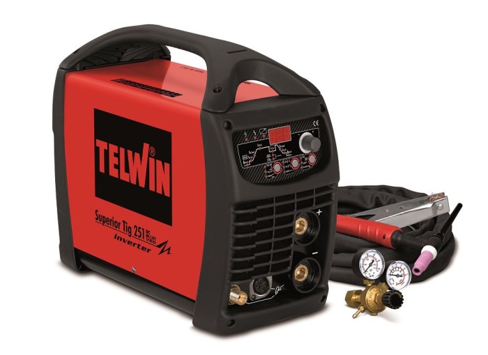 Aparat de sudura TELWIN tip TIG SUPERIOR TIG 251 DC-HF LIFT VRD 400V+ACC