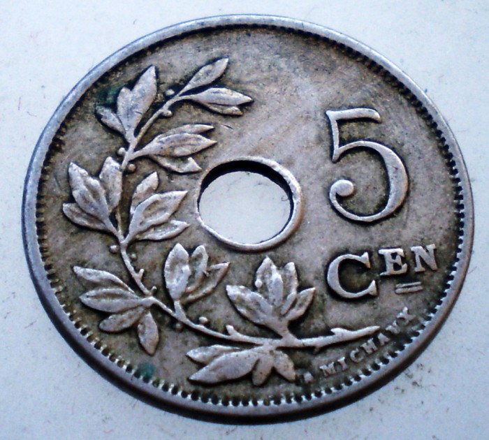 7.379 BELGIA 5 CENTIMES 1914 BELGIE
