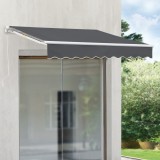 Paravan solar Bitonto 300 x 250 cm gri inchis unghi inclinare reglabil [en.casa] HausGarden Leisure, [en.casa]