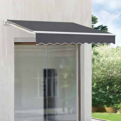 Paravan solar Bitonto 350 x 250 cm gri inchis unghi inclinare reglabil [en.casa] HausGarden Leisure foto