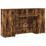 Birou de receptie stejar afumat 180x50x103,5 cm lemn prelucrat