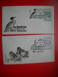 HOPCT PLIC NR 1561 JUD SUCEAVA 1991 -SET 2 PLICURI - OCROTIREA NATURII- PASARI FAUNA -ROMANIA