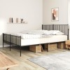 Gossi cadru pat fara saltea, tablie de picioare negru 180x200cm metal
