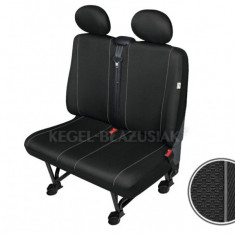 Huse scaun bancheta auto cu 2 locuri Herman Black DV2 M pentru Citroen Jumpy, Fiat Scudo, Mercedes Vito, Opel Movano, Peugeot Expert, Vw T4, T6 Kft A