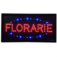 Reclama luminoasa led Florarie, 50 x 25 cm foto