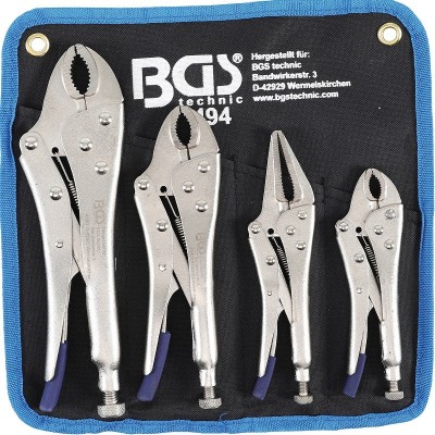 Set de 4 clesti reglabili autoblocanti, BGS Technic foto