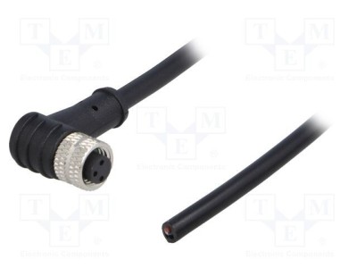Conector M8 mamă PIN 3 unghi 90&amp;deg; cu manşon cablu DEGSON ELECTRONICS foto