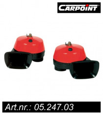 Set 2 claxoane auto Carpoint 12V 108W 112dB cu 2 tonuri foto