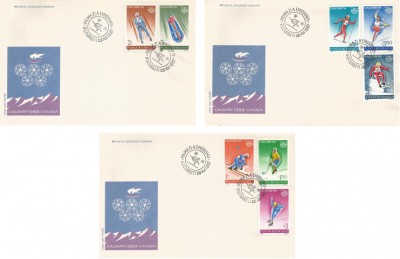 |Romania, LP 1194/1987, J.O. de Iarna, Calgary, FDC foto