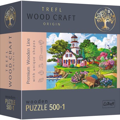 PUZZLE TREFL DIN LEMN 500+1 PIESE PORTUL IN TIMPUL VERII foto