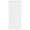 VidaXL Jaluzea tip zebra alb lățime țesătură 110,9 cm poliester