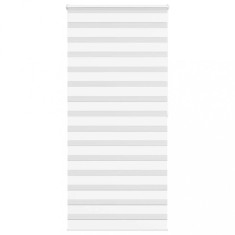 vidaXL Jaluzea tip zebra alb lățime țesătură 110,9 cm poliester