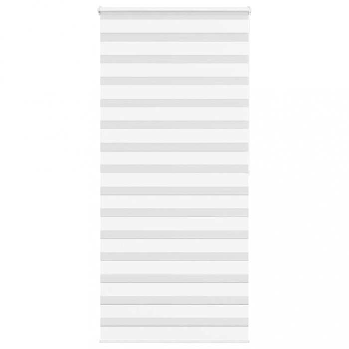 vidaXL Jaluzea tip zebra alb lățime țesătură 110,9 cm poliester