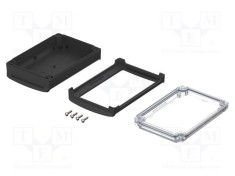 Carcasă desktop BOPLA BoVersa policarbonat 80x125x42mm IP68 neagră transparentă
