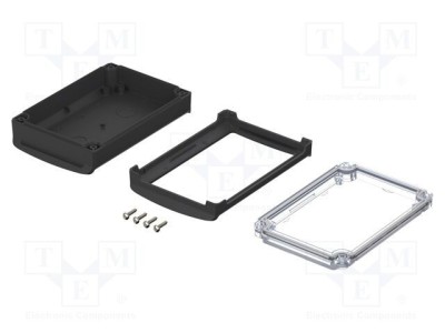 Carcasă desktop BOPLA BoVersa policarbonat 80x125x42mm IP68 neagră transparentă foto