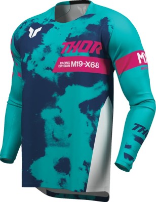 Tricou atv/cross Thor Launchmode Bleach, culoare turcoaz/bleumarin, marime M Cod Produs: MX_NEW 29108407PE foto