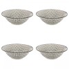 Set boluri, 4 piese, 1.65 L, Portelan, Negru