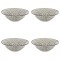 Set boluri, 4 piese, 1.65 L, Portelan, Negru