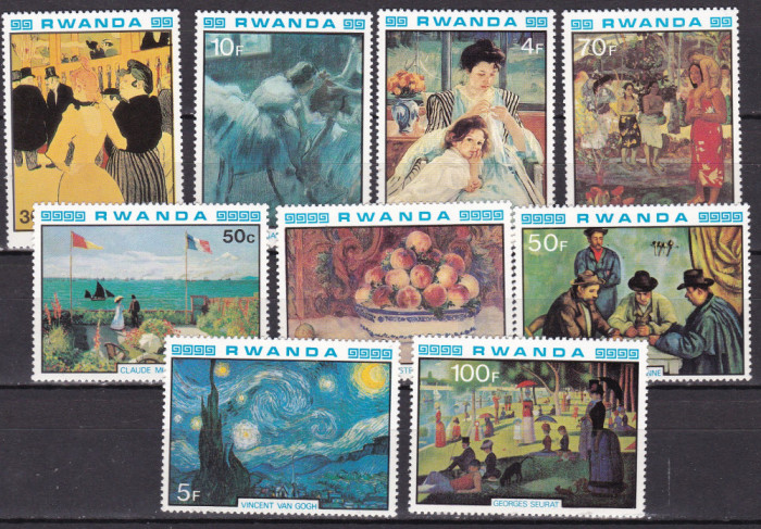 Rwanda 1980 pictura MI 1059-1067 + 4 bl. 90-93 MNH