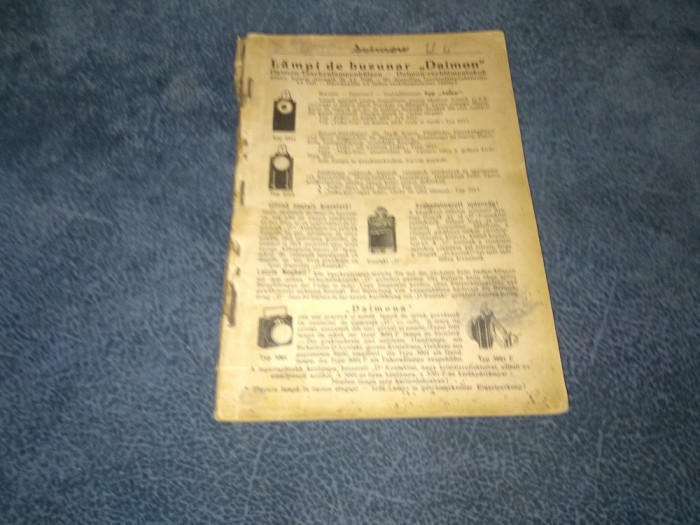 CATALOG DAIMON PERIOADA INTERBELICA APARATURA ELECTRONICA