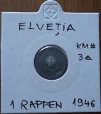 Cumpara ieftin 1 rappen 1946, Elveția, zinc