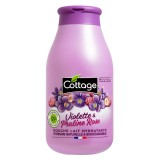 Gel de dus si lapte de baie Violete si Praline Rose, 250ml, Cottage