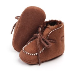 Ghetute imblanite cu siret - Maro inchis (Marime Disponibila: 6-9 luni (Marimea