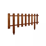 Gard de gradina decorativ, din lemn distantat, maro, 104x40 cm, Artool