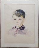 Portretul lui Mihai Misosniky// acuarela pe hartie, Leon Misosniky, Portrete, Realism