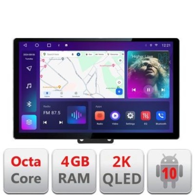 Navigatie Fiat 500 2014- Qled 2K Octa Core 4+64 LTE 4G DSP Wifi 5Ghz android auto carplay radio gps internet EDT-E413-2K CarStore Technology foto