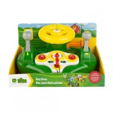 Volan Jucarie Tomy John Deere cu Lumini si Sunete, Tractor Interactiv, Baieti 12 Luni+