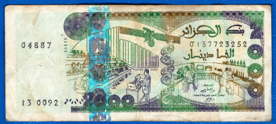 (2) BANCNOTA ALGERIA - 2000 DINARS 2011 (24 MARTIE 2011), PRET DE CURS VALUTAR foto