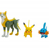 Set 3 Mini Figurine Articulate Pokemon - Mudkip &amp; Pikachu &amp; Boltund