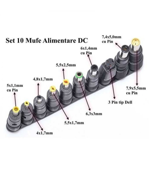 Set 10 mufe adaptoare alimentare DC