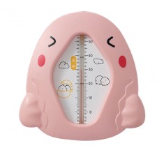 Termometru pentru baie, flippy, plutitor, rezistent la apa, multifunctional, model gaina, 10.5x10.5x2.5 cm, roz