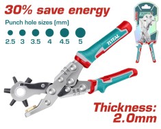 Cleste preducea TOTAL cu 6 dimensiuni pentru piele, carton si plastic