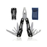 Patent Multifunctional din Otel, Deschidere Manuala, Husa, 16 cm, Negru