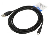 Cablu USB 2.0 A la micro B 3m negru, Logilink